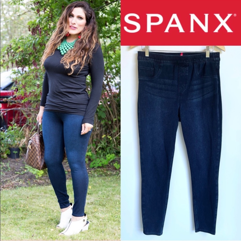 SPANX Jean-ish Ankle Leggings in Blue Jean